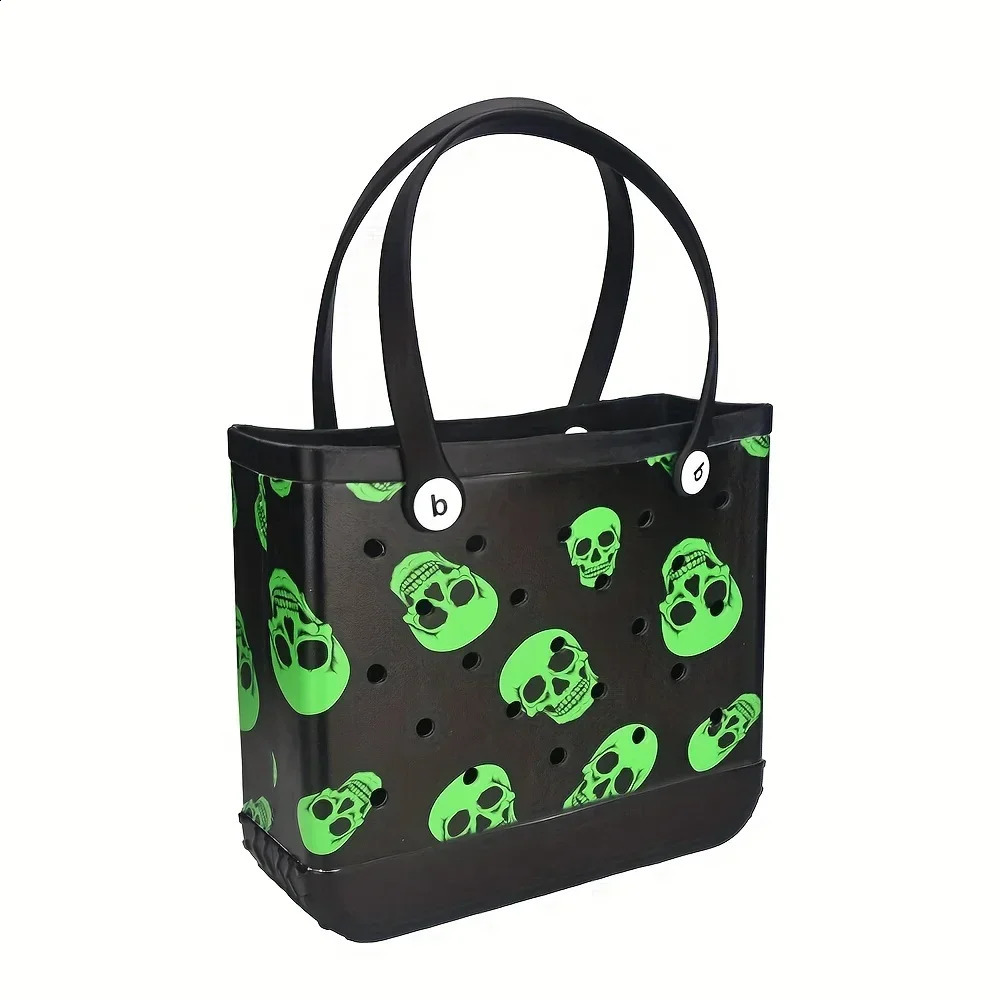 3 Halloween EVA Beach Bag Fashionable Storage Pumpkin Skull Shopping Outdoor Travel And Camping Handbag 240809 4