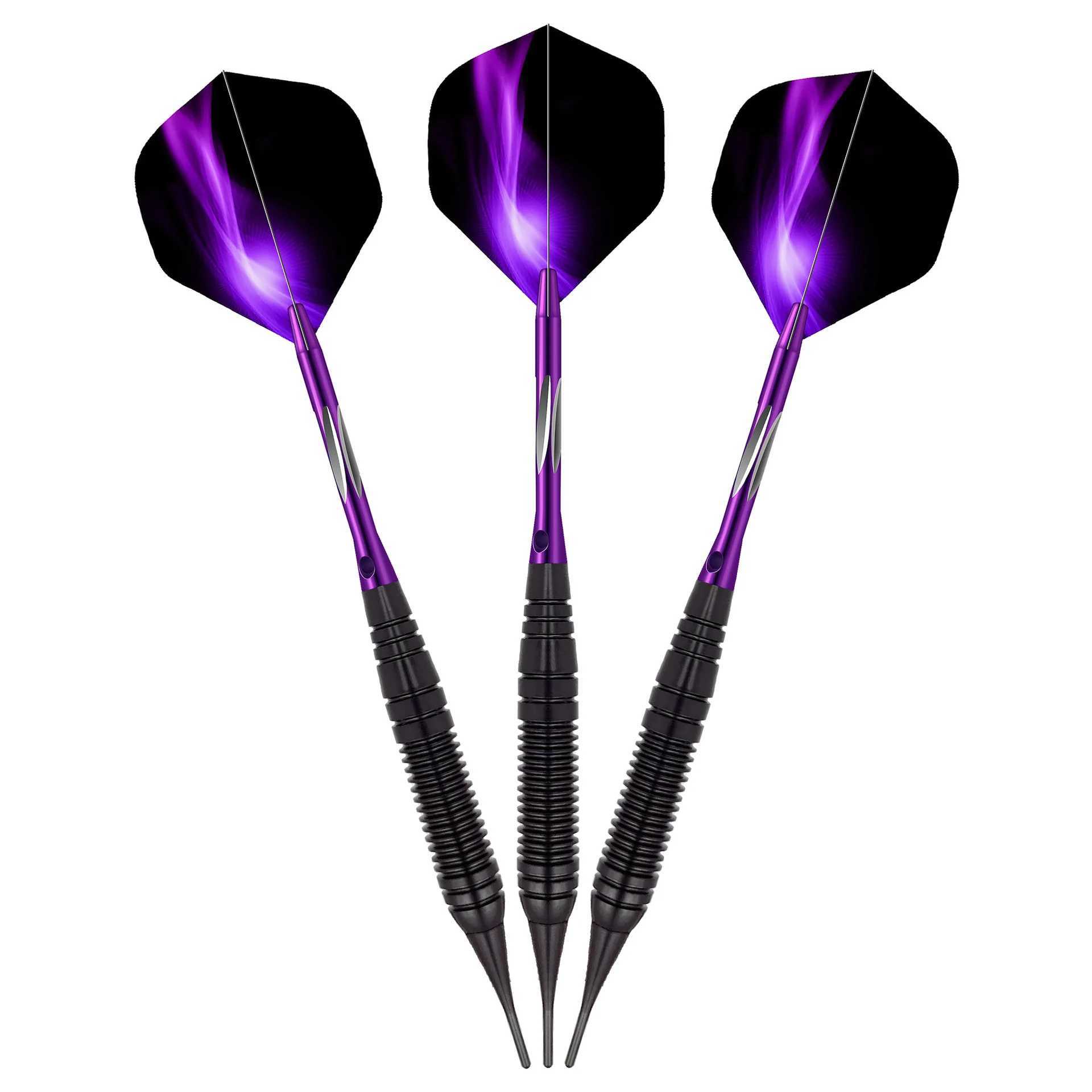 Darts Game Professional Soft Tip Darts Indoor Leisure Entertainment Noble Purple Aurora Series 3pcs Per Set Y240807