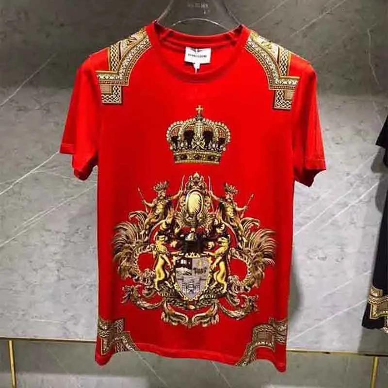 2024 European and American Summer Mens Round Neck Ultra Thin Short Sleeve T-shirt240808