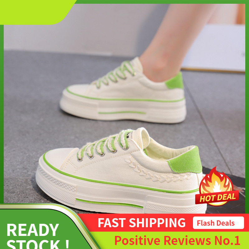 Ddmysports Ddmysports Little White Summer And Autumn New Spring Versatile Super Ot Casual Student Trend Thick Soled Canvas Board For Women Outdoor Sho