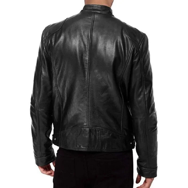 Retro Mens Leather Jacket - Retro Style Jacket Suitable for Rock Enthusiasts Fashion Motorcycle Jacket240808