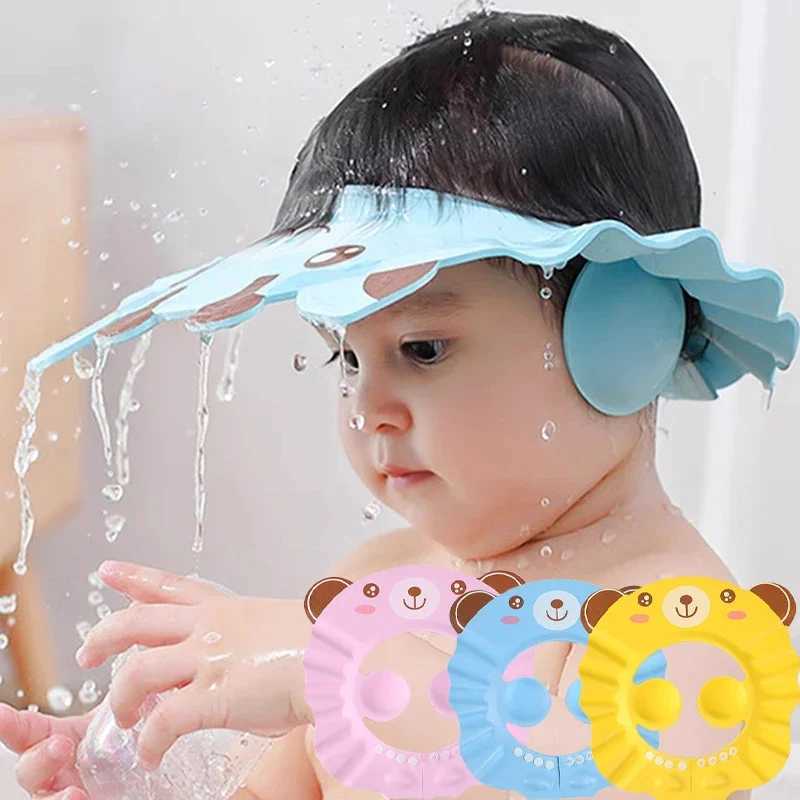 Adjustable shampoo baby shampoo shower protection head cover shower soft cap childrens ear and eye protectionW240717