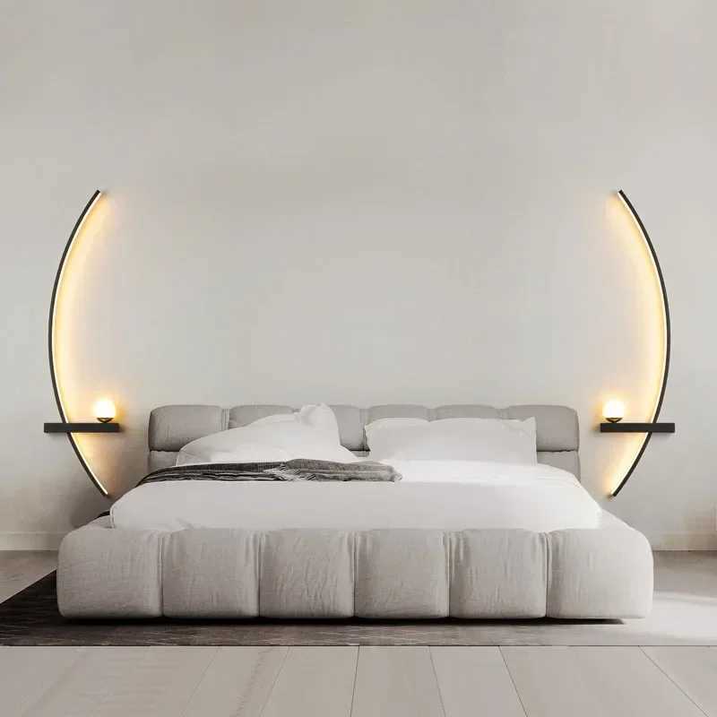 Nordic LED wall light strip wall light used for bedrooms living rooms learning staircases home decoration indoor lighting fixtures gloss B250117