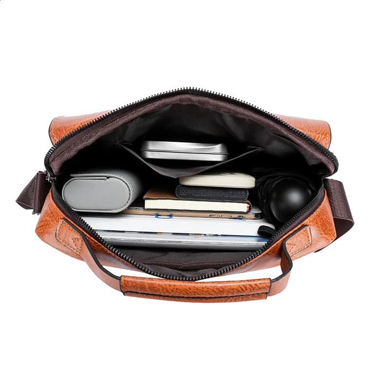 Large capacity mens shoulder bag 79inch travel casual fashion handbag business briefcase tablet computer 240809