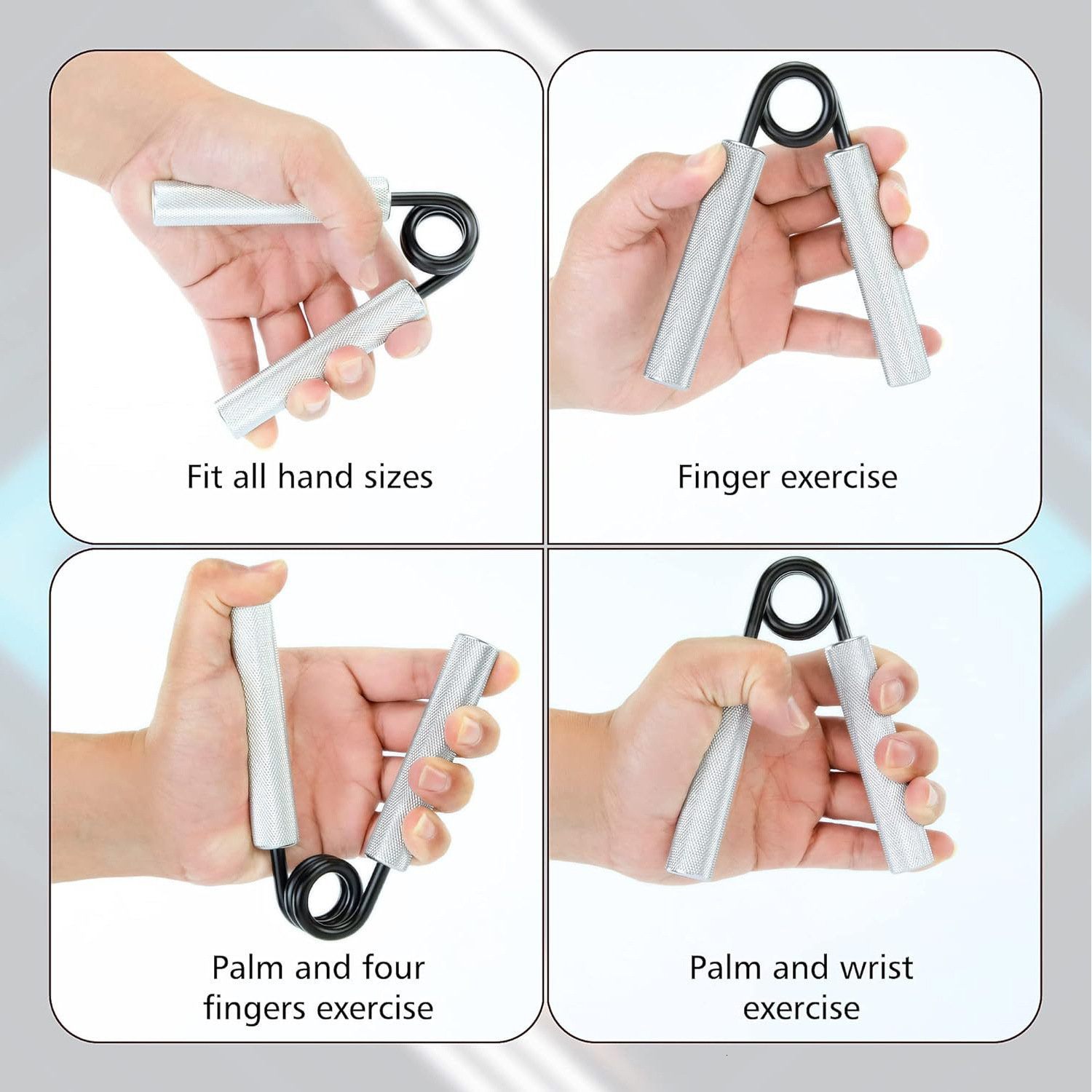 Hand Grips Metal Grip Strength Trainer 50-350LB Hand Gripper Exerciser Set Wrist Forearm Fitness Equipment Home Gy Hand Grip Strengthener 230530