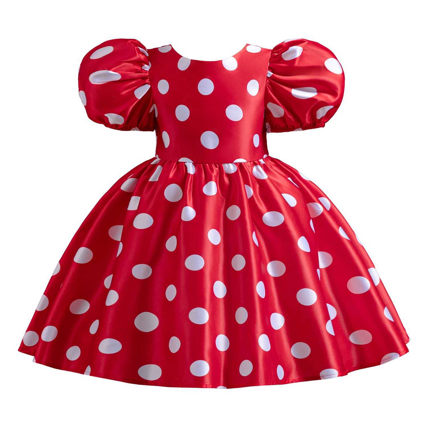 Minni Mouse Dresses for Girls Birthday Party Tutu Gown Halloween Costume for Kids Polka Dot Dress Christmas Carnival ClothesY240809