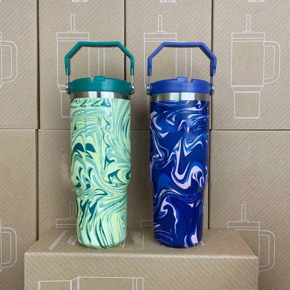 2024 New SL Iceflow Straw Lid Stainless Steel 30oz Vacuum Insulated Car Mug Double Wall Thermal Iced Travel CupCL2489