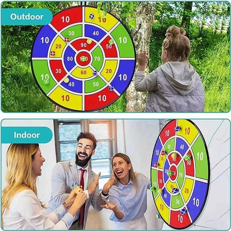 Large Dart Board 72CM Kids Dart Board with Sticky Balls Boys Toys Indoor/Sport Outdoor Fun Party Play Game Toys Y240807