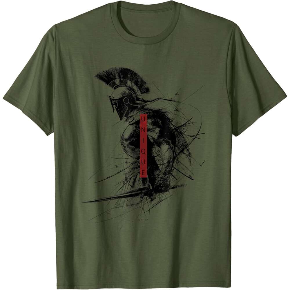 2025S Fashion Designer T Shirt For Mens Greek Sparta Helmet Warrior Soldier Spartan T Shirt Shirts Tshirt Graphic Tee Casual Tops Clothes Short Sleeve