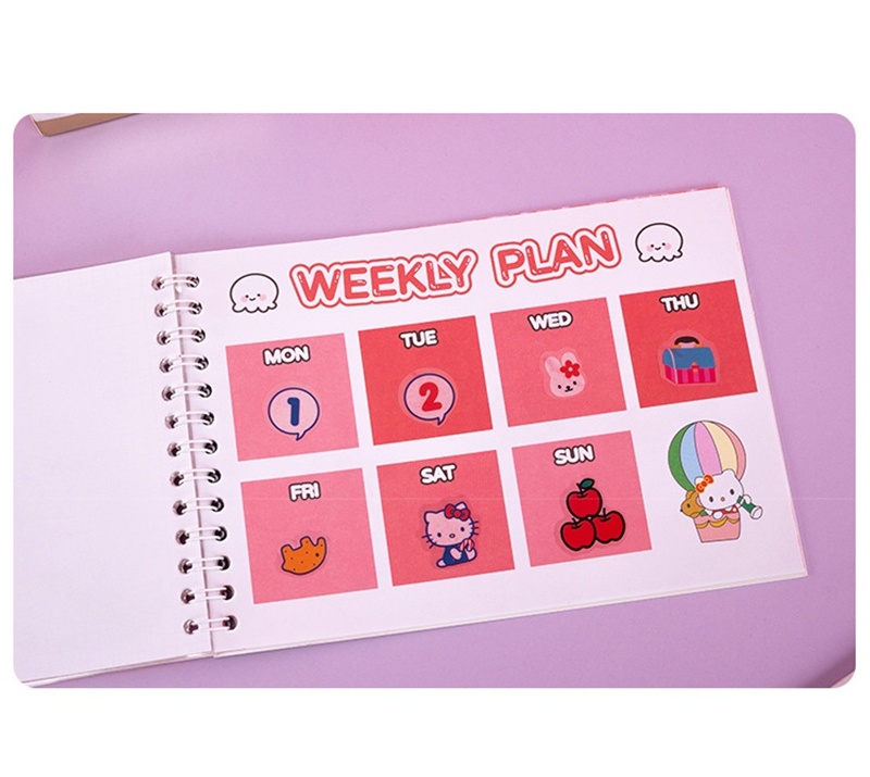 Coil sticker book, handmade DIY 3D sticker book, creative cartoon children's no cutting quiet book