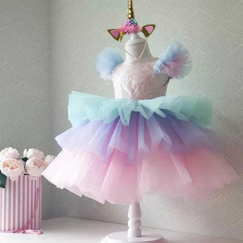 Flower Princess Party Dresses Childrens Clothing Kids Dresses for Girls Wedding Elegant Gown for 4 6 8 9 10 Yrs Chritmas DressY240809