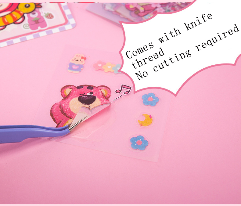 25 sheets of creative cartoon stickers, non repeating decorative stickers, children's DIY account stationery materials wholesale
