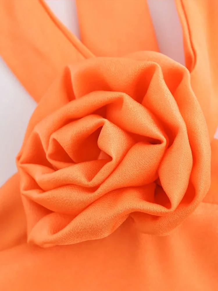 Womens flower rack fashion summer mini dress latest solid sleeveless strapless womens party beachwear 240809