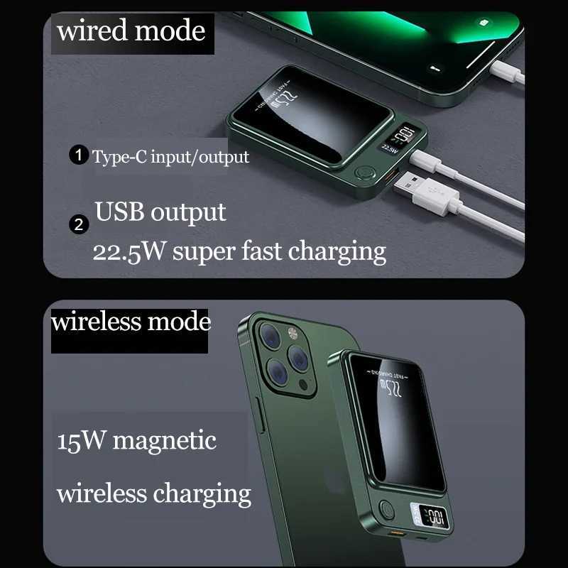 Power Bank 50000mAh Portable Macsafe Magnetic Fast Wireless Charger for Iphone 12 13 14 Pro Max External Auxiliary Battery PackCL24088