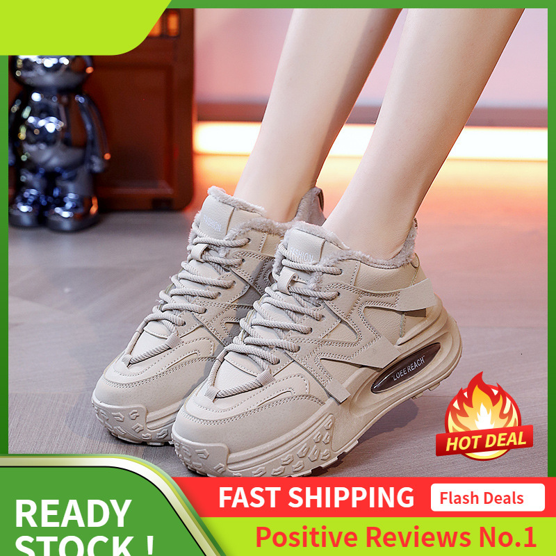 Ddmysports Ddmysports Cotton For Women In With Plush Outer Wear Winter New Thick Soled Igh Top Dad S Outdoor Shoes OUTDOOR