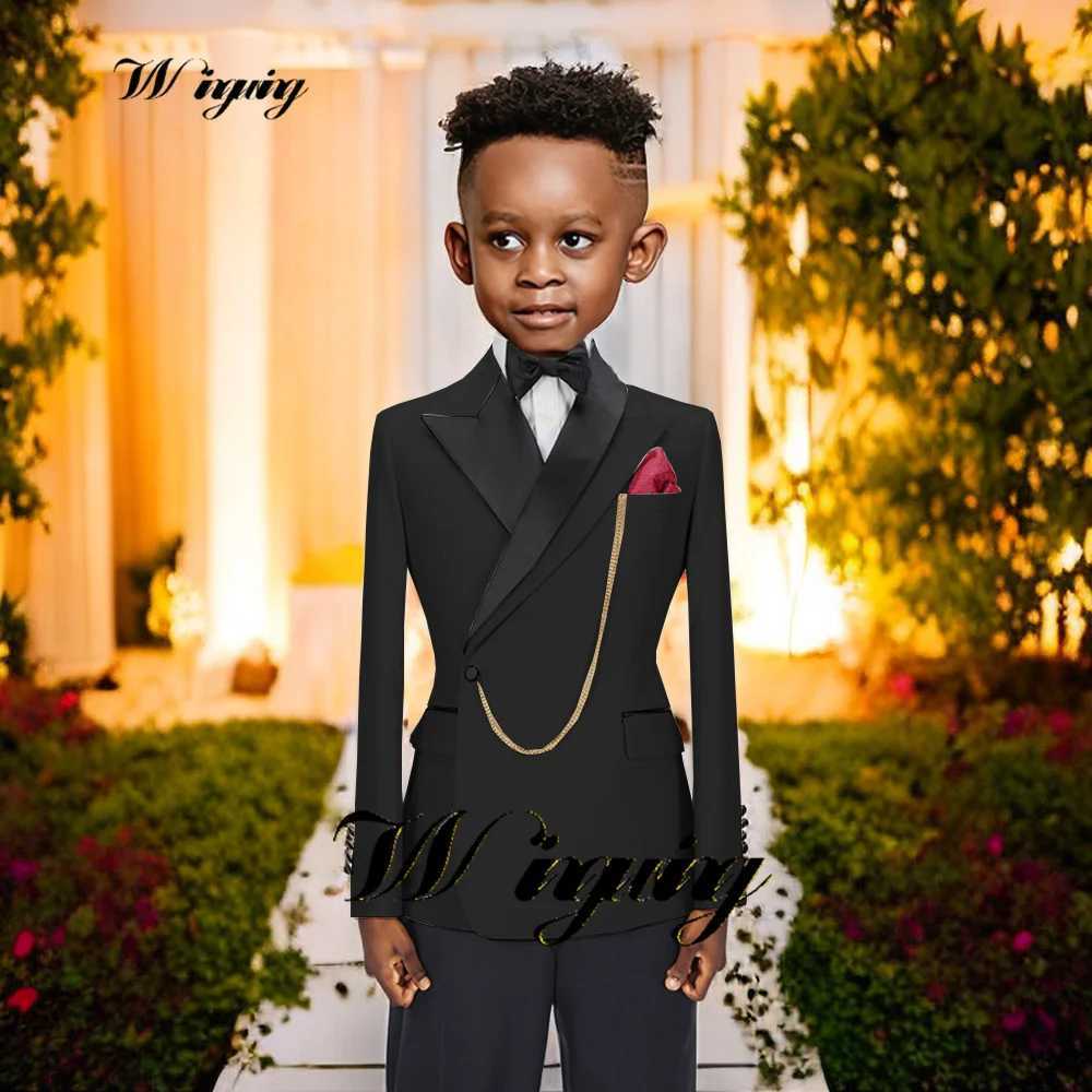 Suits Boys Wedding Tuxedo Kids Suit Custom Jacket Pant 2 Piece Formal Party Clothes Teen Festival Blazer costume enfant garon mariageL488