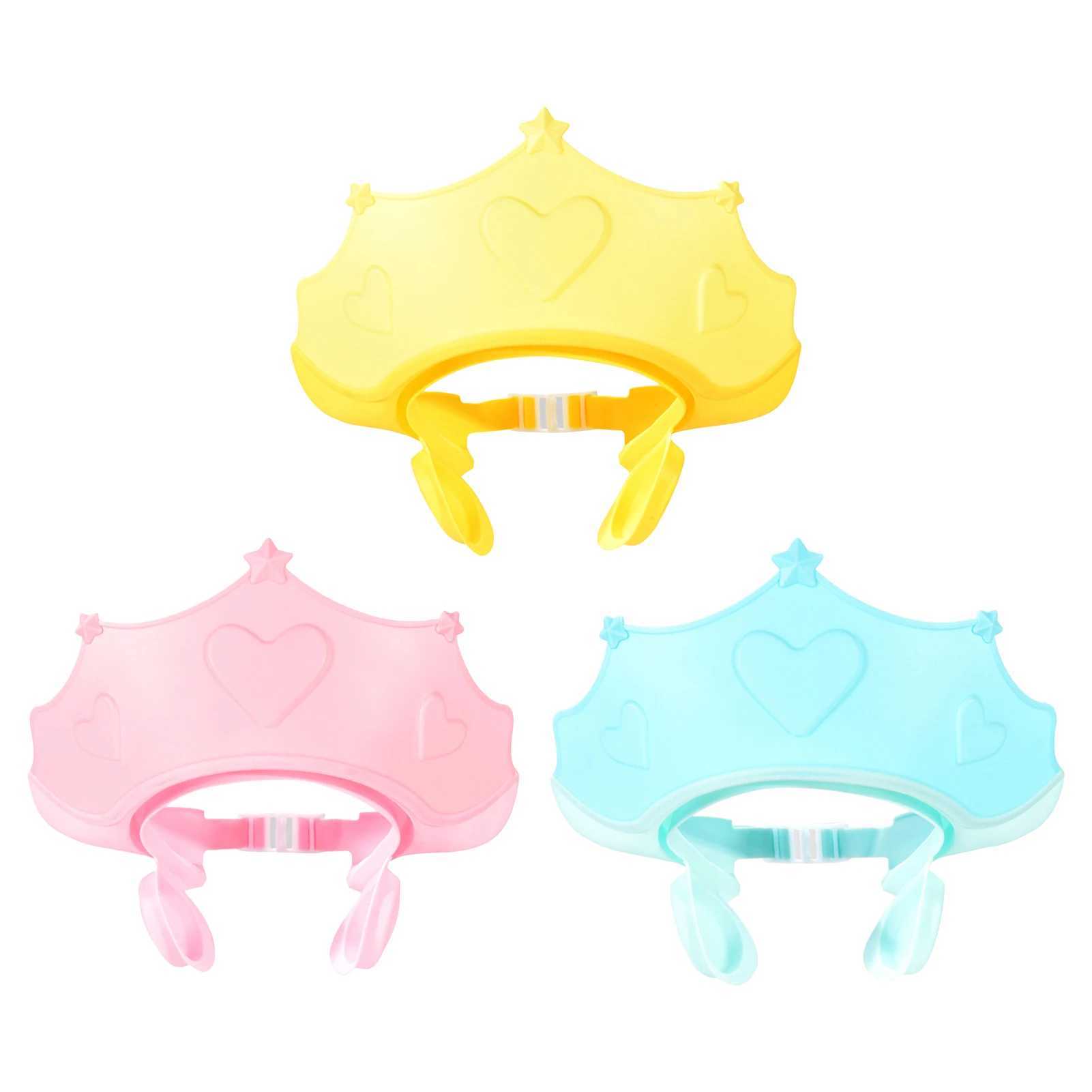 Crown Adjustable Baby Shower Cap Shampoo Bathroom Shampoo Hair Cap Protects Children Waterproof and prevents water from entering their earsW24071