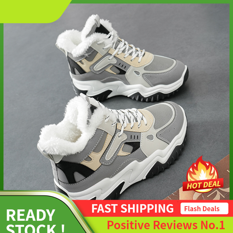 Ddmysports Ddmysports Little White Autumn New Collection With Veet Dad For Women Thick Bottom Versatile Casual Sports Igh Top Shoes Outdoor OUTDOOR