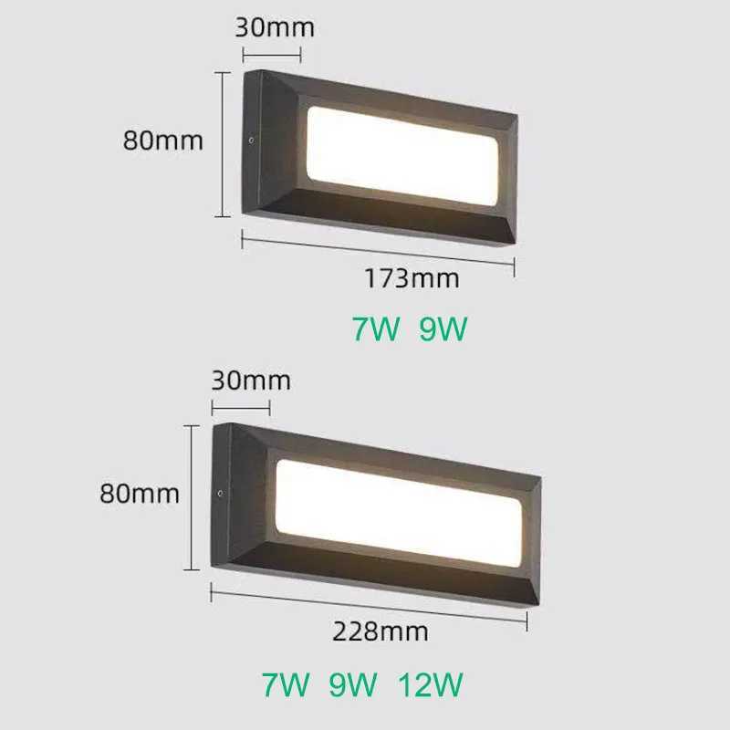 Surface mounted LED stair light step light foot light waterproof wall light indoor and outdoor garden corridor step light IP65CL240809
