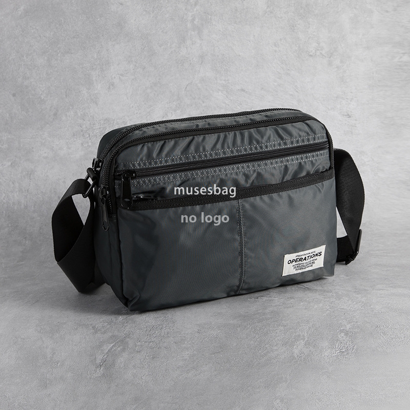 Japanese and Korean fashion men's crossbody bag ins style simple Oxford cloth shoulder bag student personality cross square messenger bag