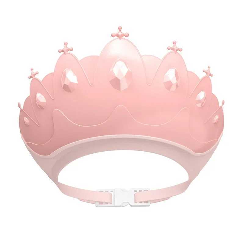 Adjustable size childrens shampoo cap crown baby shower cap cartoon bath pad baby hair care cover waterproofW240717vnbm
