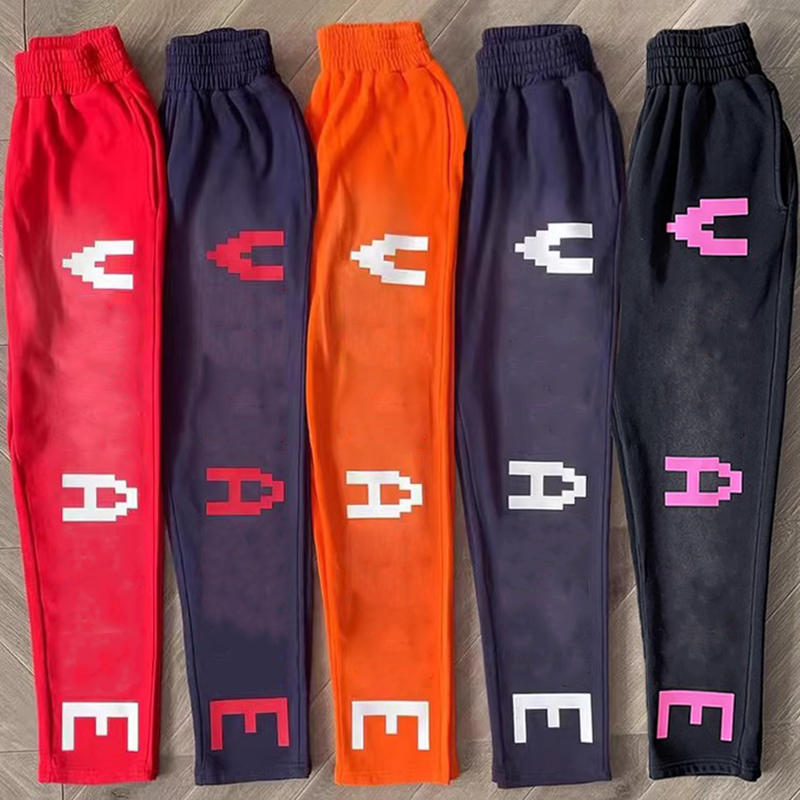 Men's Pants Quality Red Blue Orange Vertabrae Sweatpants Men Women Jogger Sweat Terry Trousers