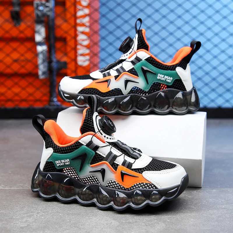 Flat shoes Luxury Boys Shoes Children Sneaker Fashion Platform Mesh Casual Sports Shoe Breathable Summer 2024 New Boy Sneaker H240805