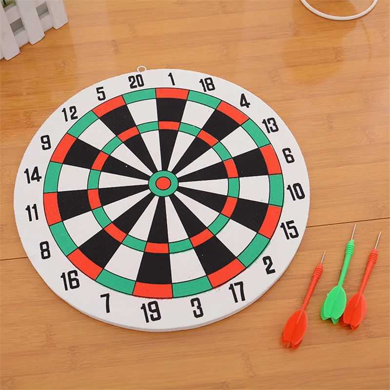 Diameter 29.5cm Darts Target +3 Darts Wall-mounted Two-sided Dual-use Thick Foam Toy Dart Board Suit Y240807