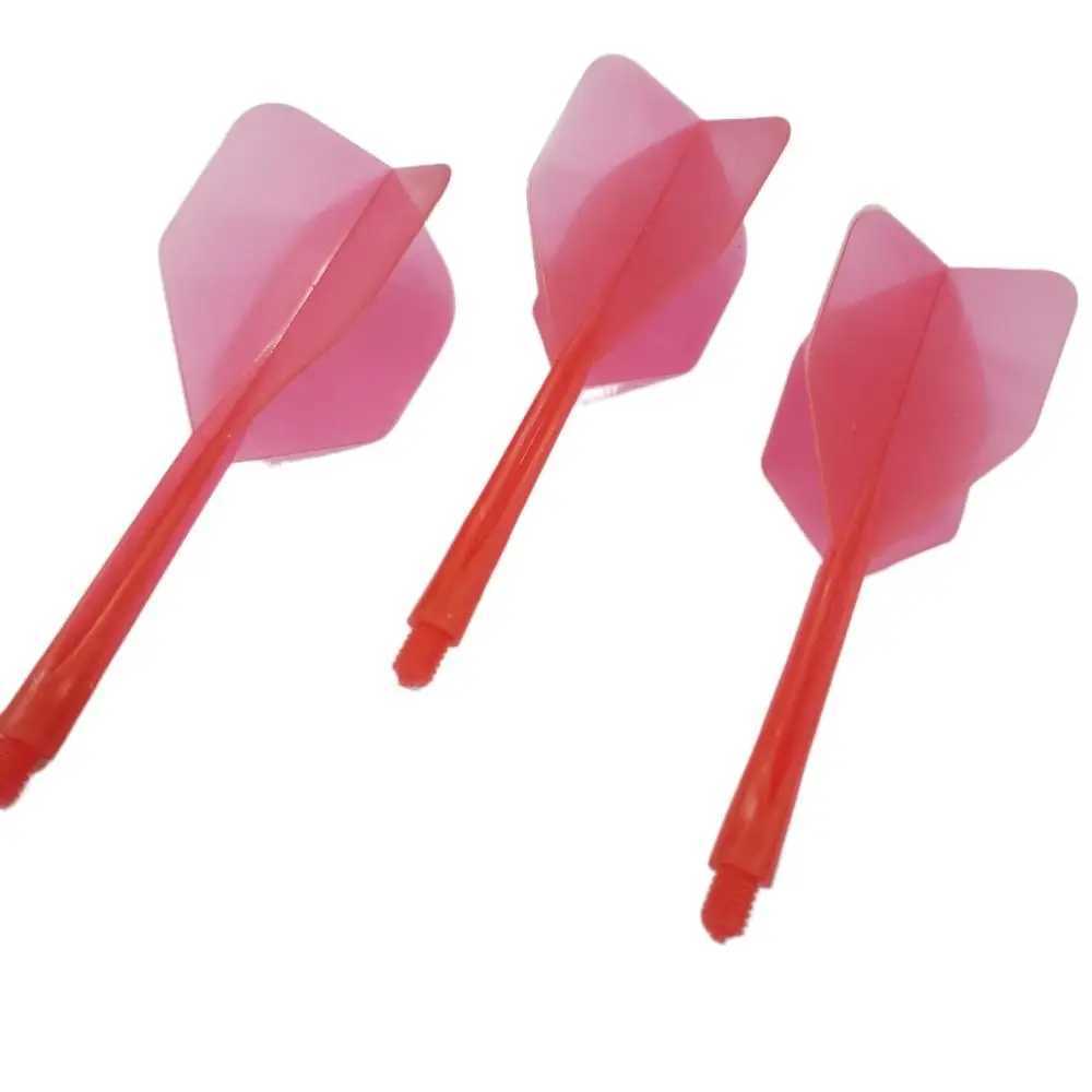 3PCS 2BA Darts Tail Durable Anti-fall Soft Darts Flights Transparent Plastic Shafts Entertainment Y240807