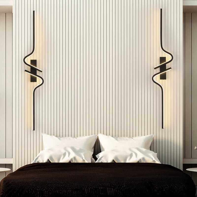 Modern Minimalist Strip LED Wall Light Bedroom Light for Bedside Wall Light Sconce LED Light Living Room TV Sofa Background Wall Light B240808