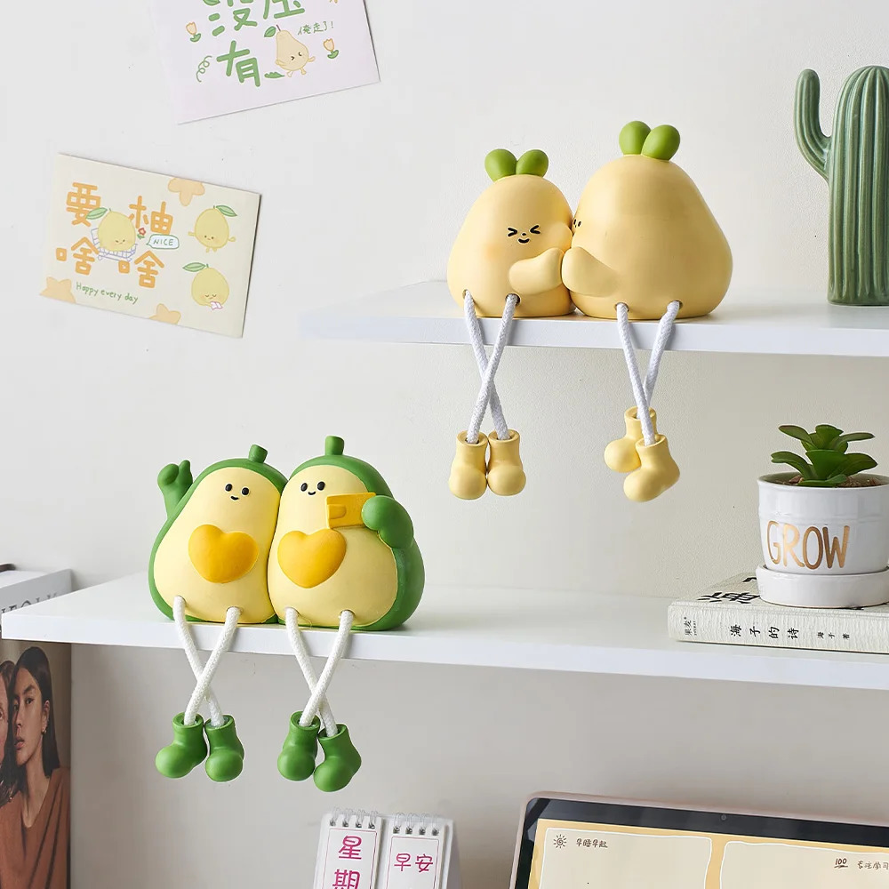 Cute Cartoon Desktop Dangling Doll Ornaments Shelf Sub-Decorations Living Room Bedroom Bookshelf Study Small Furnishings 240807