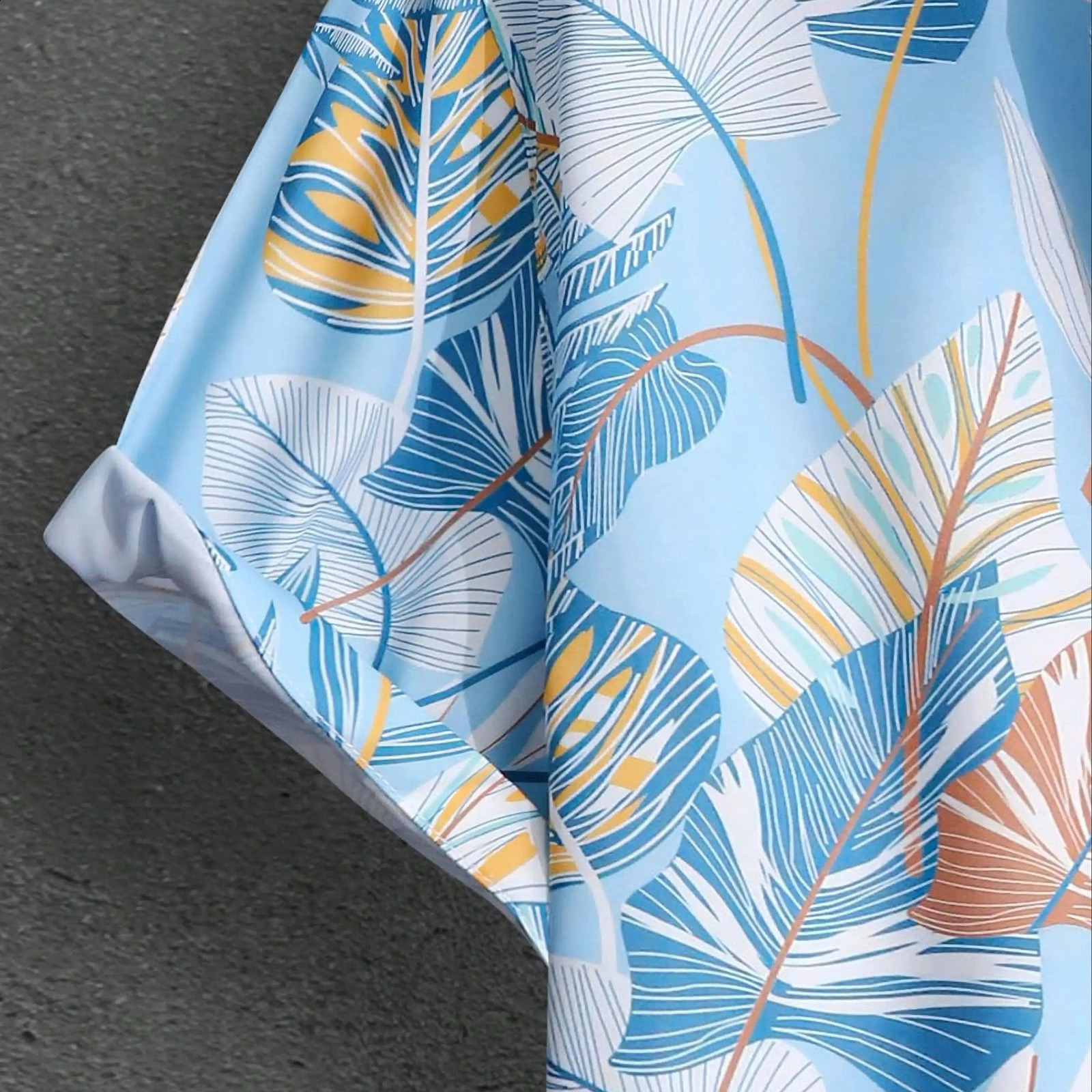 Hawaiian Style Mens Short Sleeved Shirt And Beach Shorts Set Summer Fashion Mens Casual Shirt Mens Shirt Set 240810