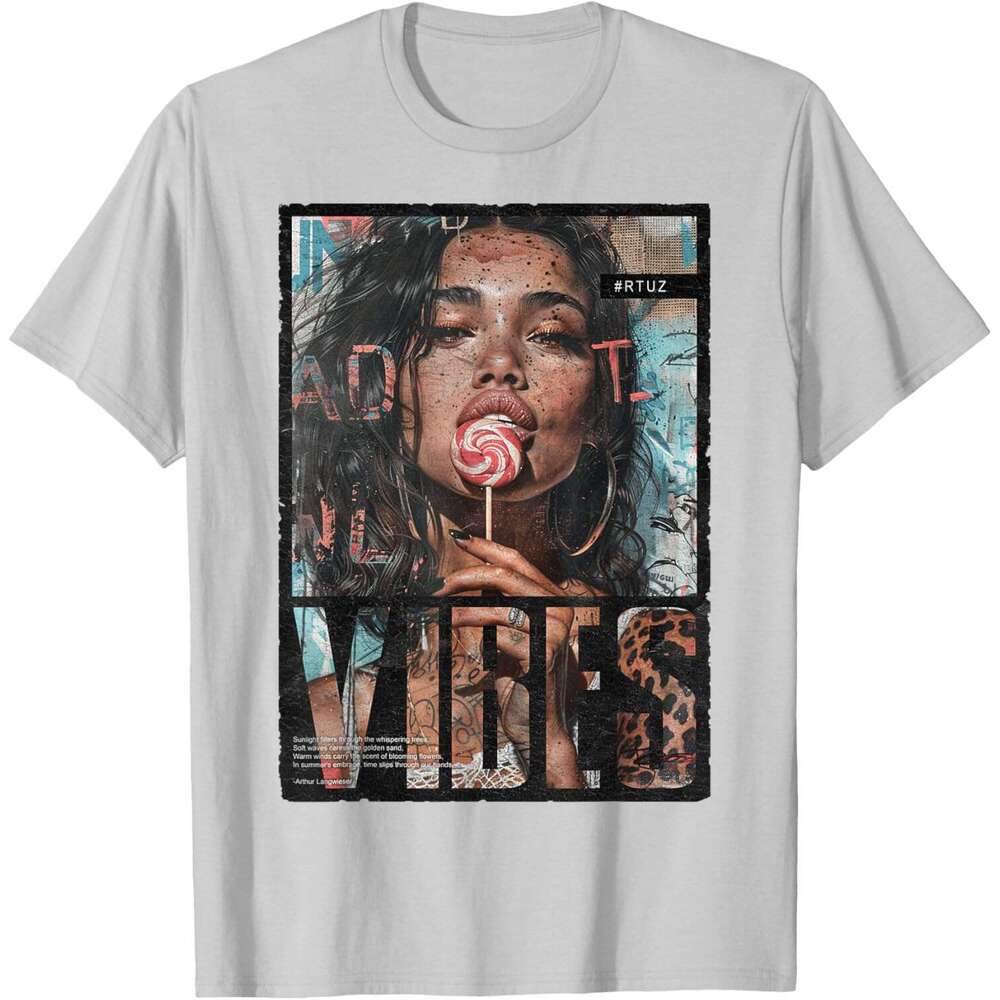 Summer T shirt for Mens Womens Vintage Girl Magazin Cover Sexy Model Pin-up T-Shirt Shirts Tshirt Graphic Tee Casual Tops Clothes Short sleeve