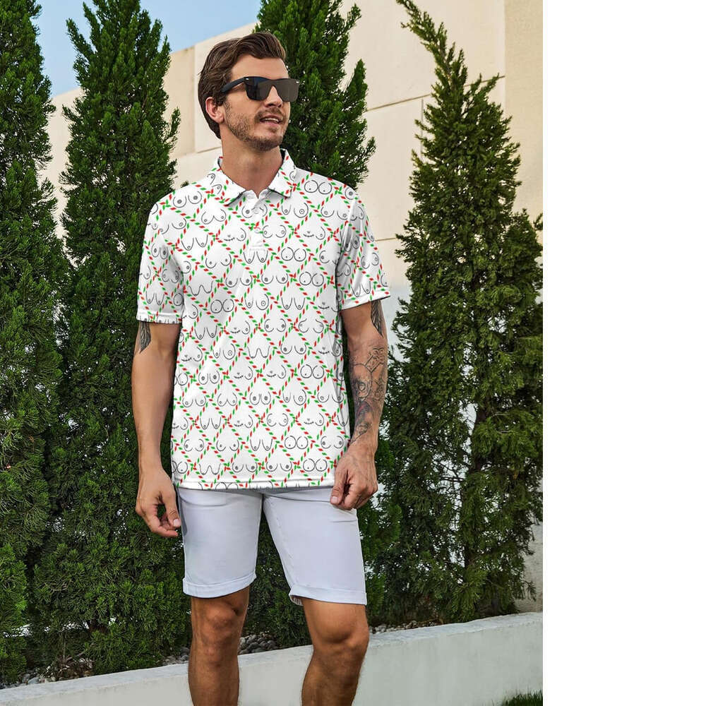 Fashion Mens Polo shirt Hawaiian Golf Shirts Men Dry Fit Print Performance Moisture Wicking Shirt for Summer Polos shirts tshirt Casual tops summer cl