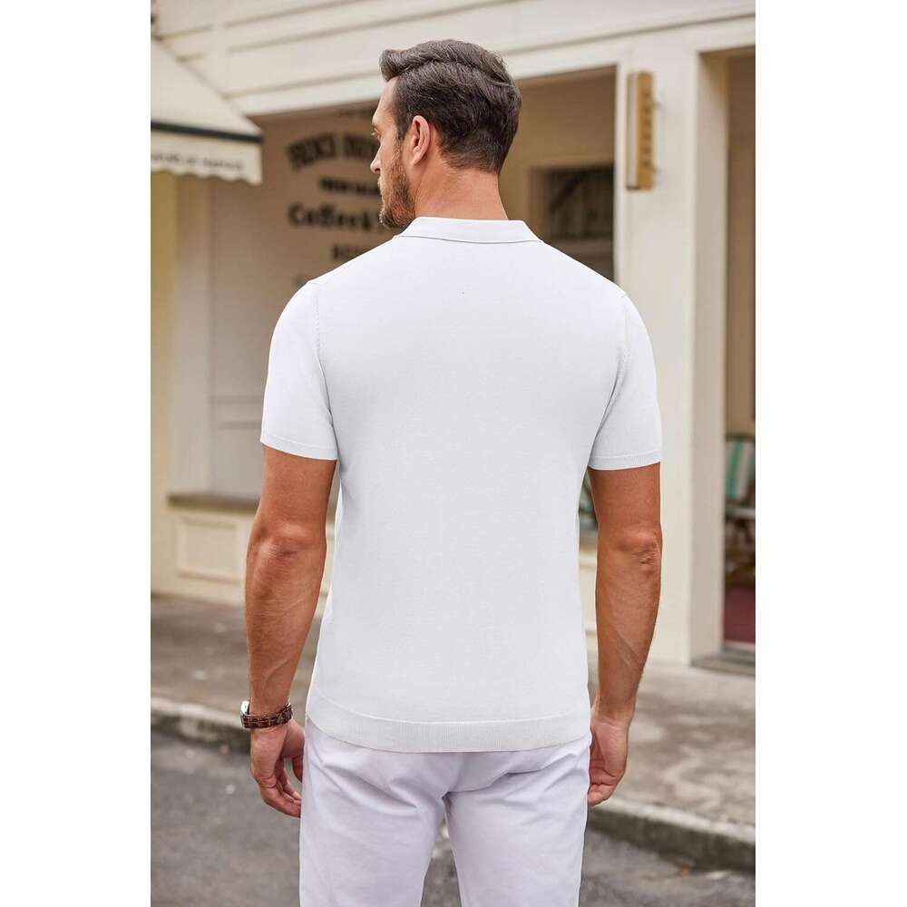 Fashion Mens Polo shirt Mens Short Sleeve Button Down Polo Shirt Classic Golf Shirts Polos shirts tshirt Casual tops summer clothes Short sleeve Free 