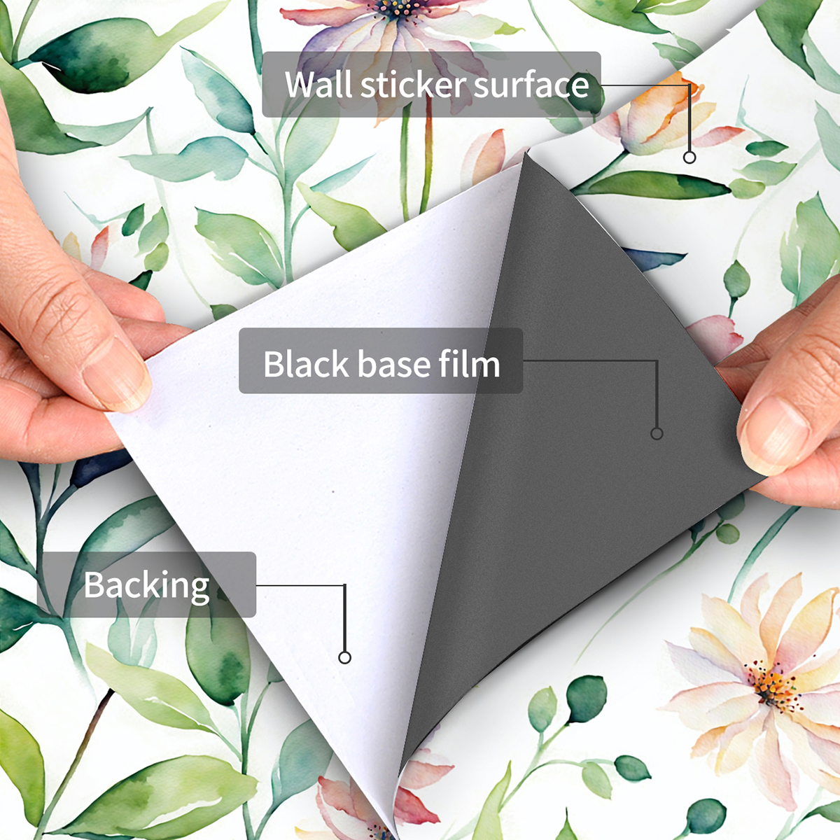 Room background cabinets tables and chairs renovation PVC adhesive non permeable bottom tear resistant self-adhesive wallpaper wall stickers