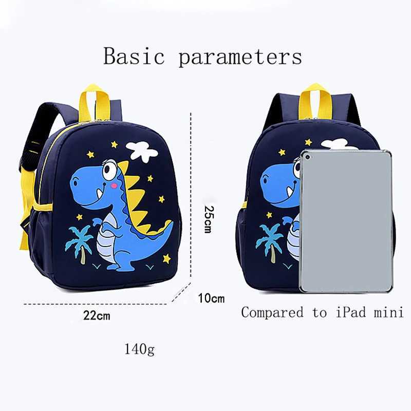 Cartoon Cute Dinosaur Printed SchoolBags Trendy Waterproof Kindergarten Primary School Bookbag Student Backpack Y240809