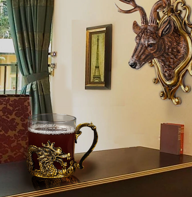 Whiskey Classic Dragon Head glass Brandy Glass Bar Special beer mug
