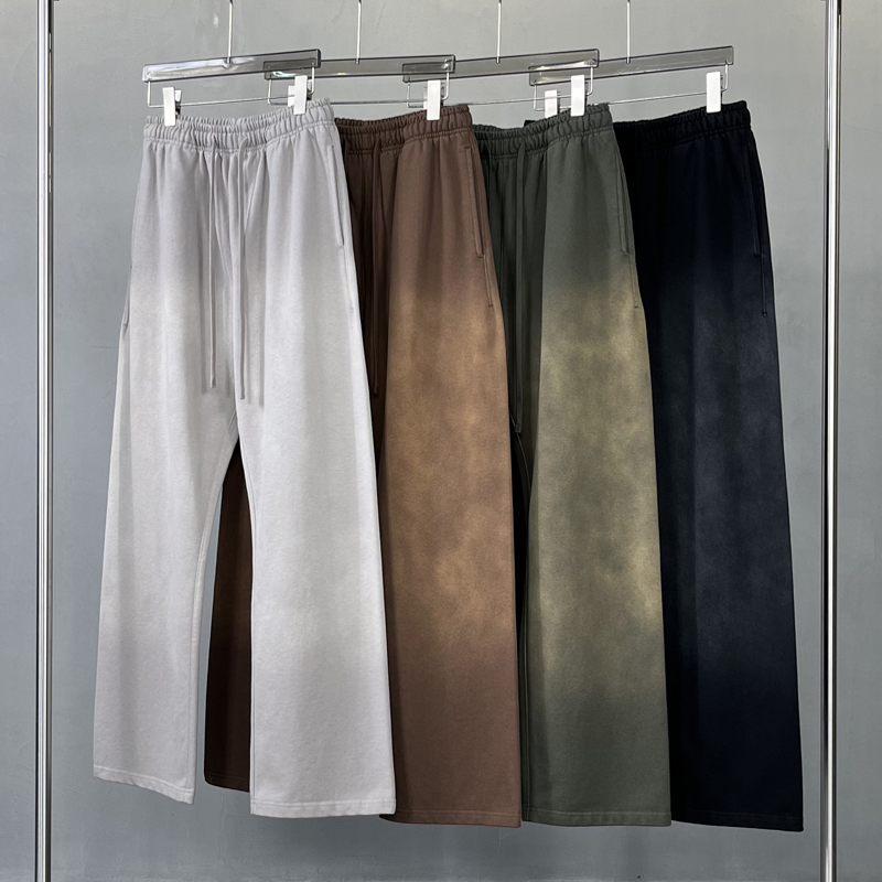 Spring Autumn Men Women Sweatpants Fashion Drawstring Wide Leg Straight Track Pants Cotton Casual Loose Trousers