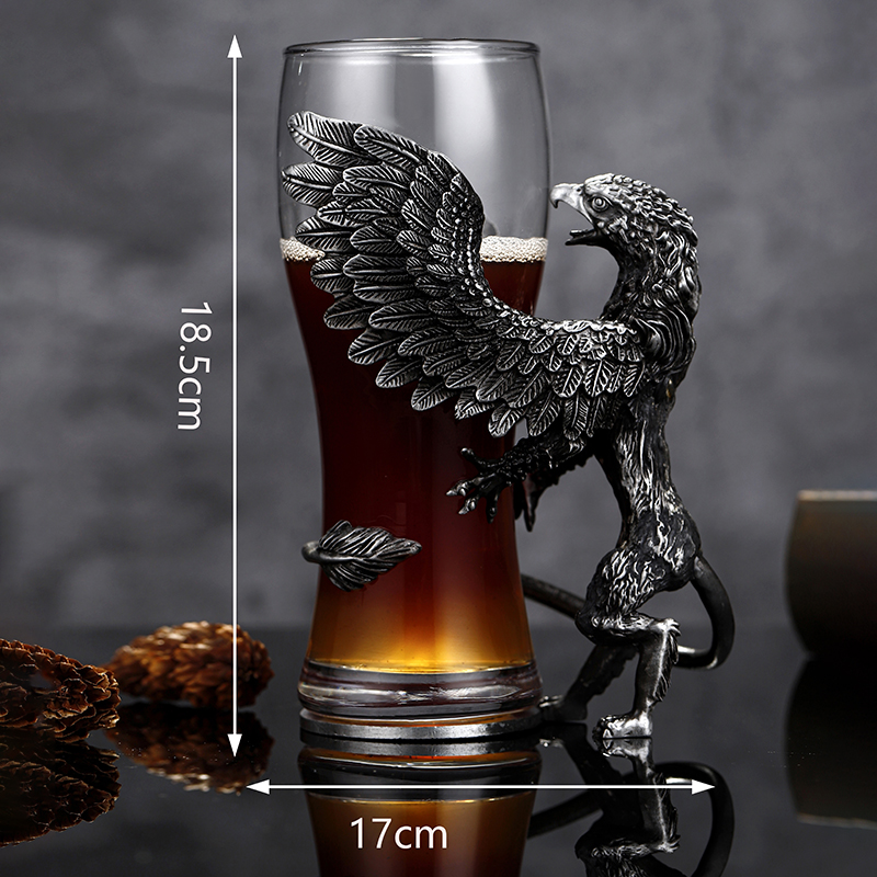 High-end creative personality Griffon glass beer glass high-end craft brewed large capacity
