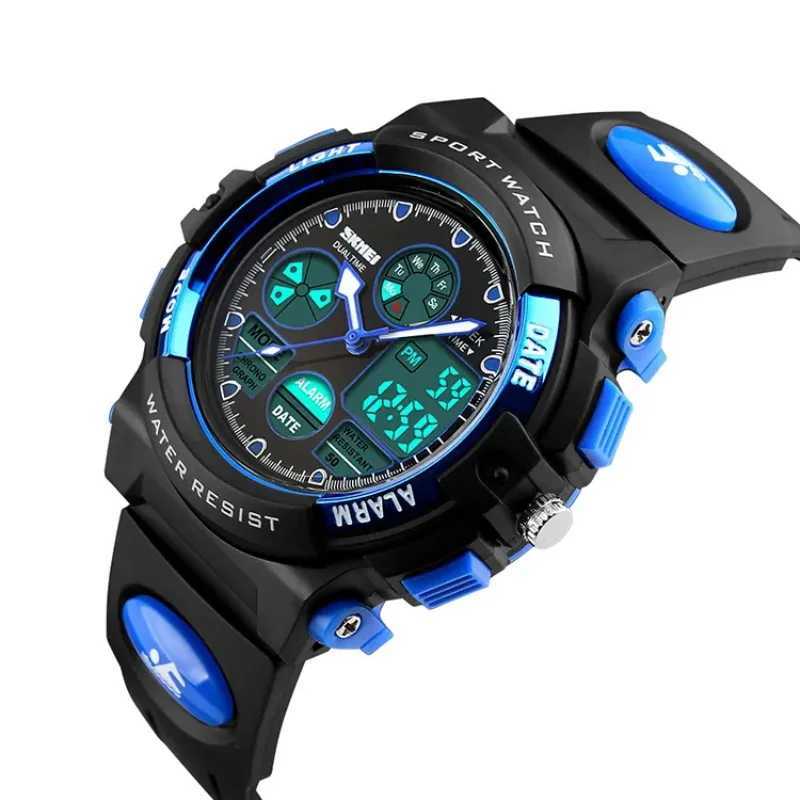 Fashion Kids Wristwatch Children Multi Function Sport Dual Display Watches Waterproof Digital Wacth for Students Y240809