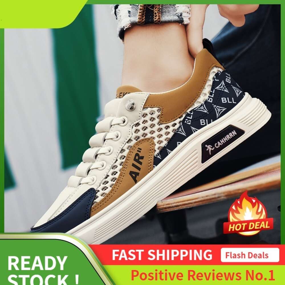 Ddmyoutdoor Z Large Mesh Board Casual White Fashionable Thick Soled Versatile Student Trendy Outdoor Shoes