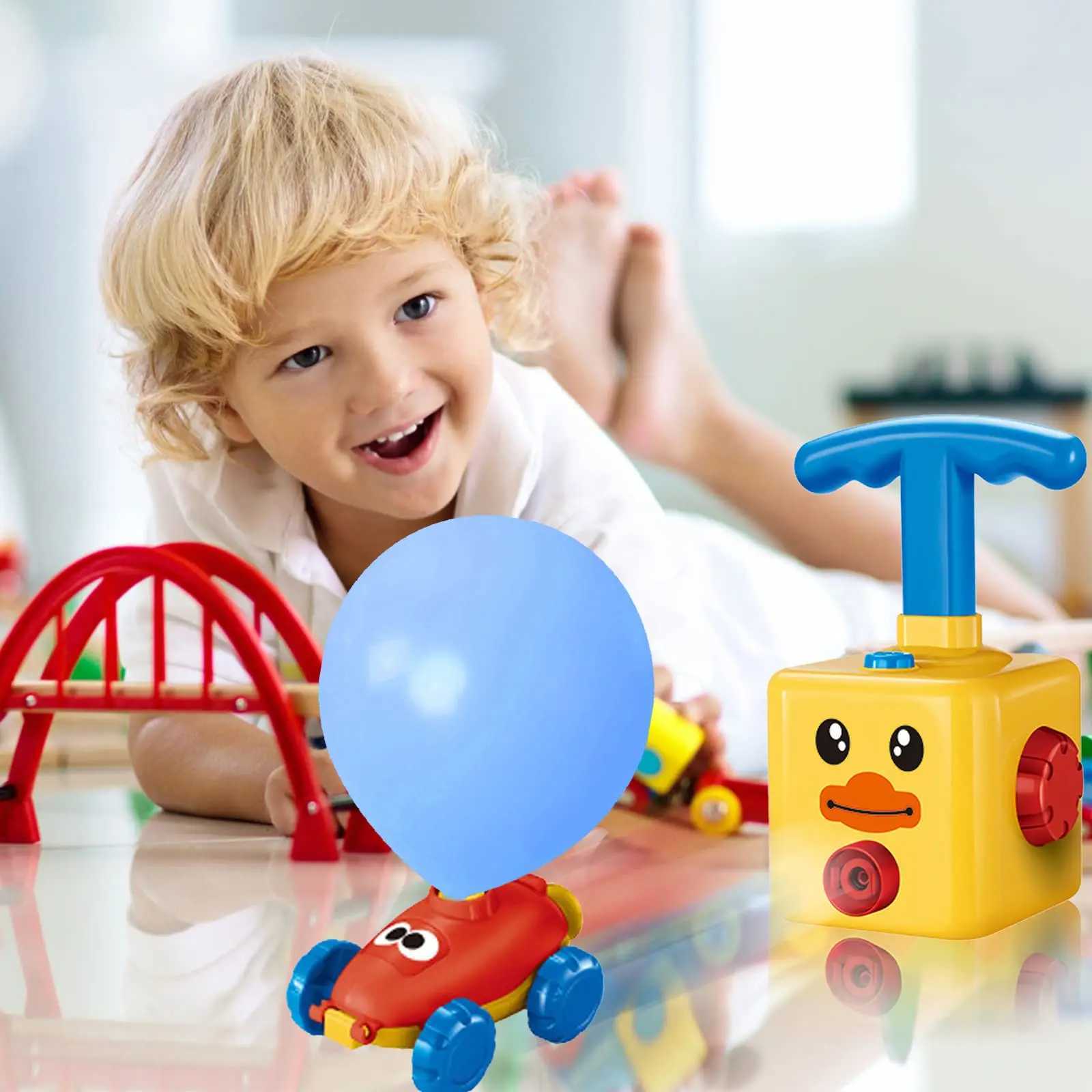 Balloon Launcher Childrens Car Toys With Pump Rocket Balloon Party Supplies Preschool Education Science Childrens Toy Gifts Y240810