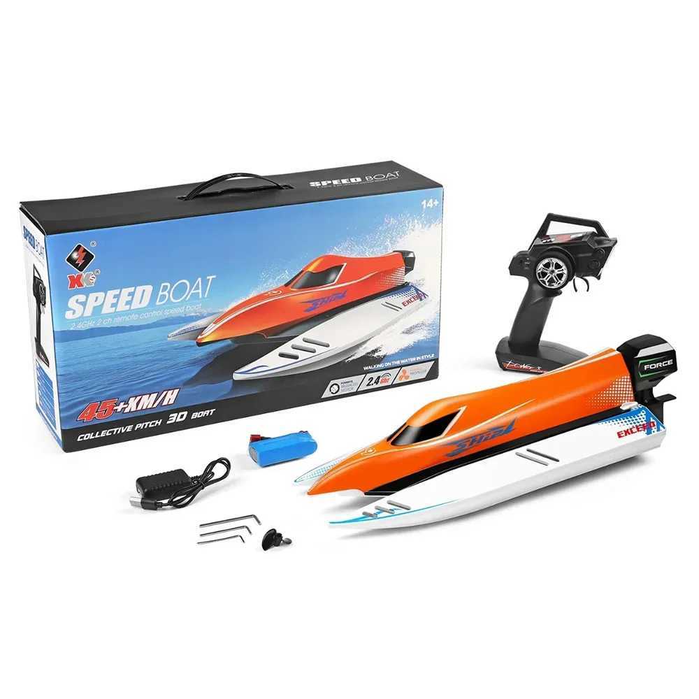 WLtoys WL915 RC Boat 2.4Ghz 55KM/H Brushless High Speed Racing Boat Model Remote Control Speedboat Children RC ToysY240810