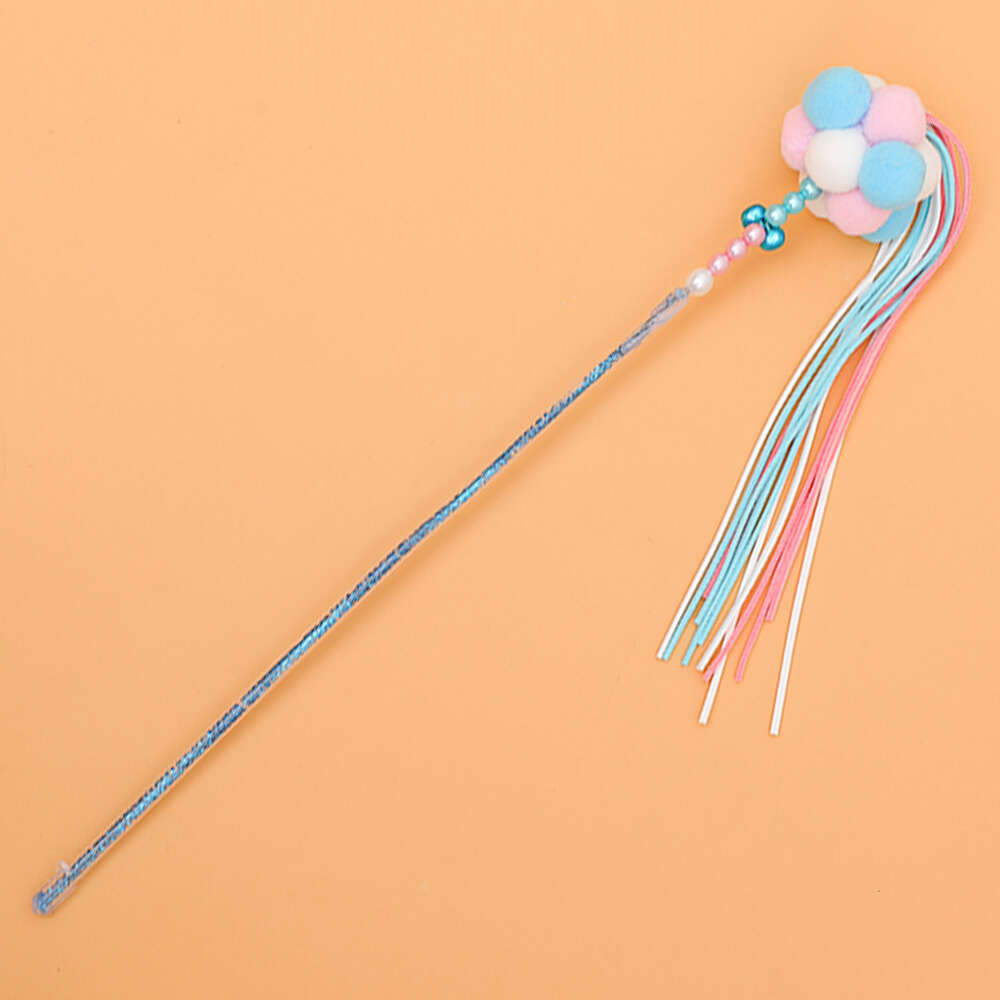 Internet celebrity acrylic bead fairy toy tassel bell pet supplies cat toys
