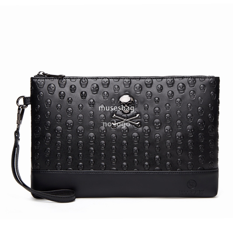 New men's and women's skull clutch Halloween gift personality DIY clutch long purse cross-border explosive products