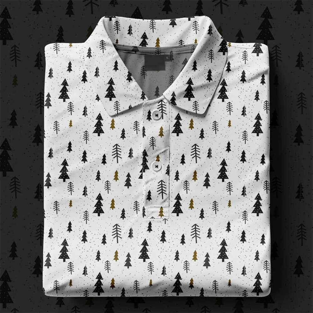 Fashion Mens Polo shirt Golf Shirt Moisture 3D Print Wicking Performance Shirts for Men Quick-Dry Polos shirts tshirt Casual tops summer clothes Short