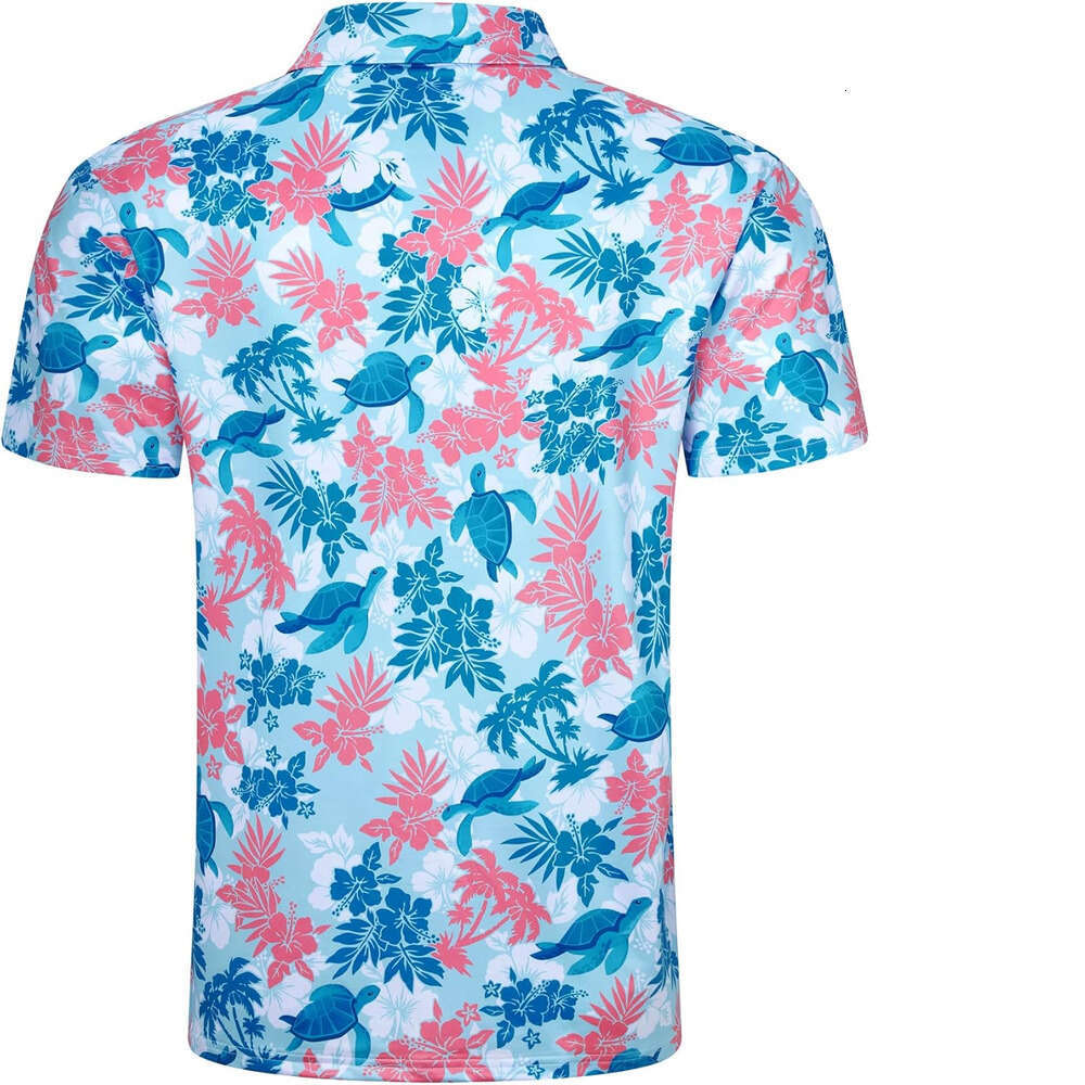 Fashion Mens Polo shirt Mens Dry Fit 3D current Print Moisture Wicking Funny Golf Shirt Polos shirts tshirt Casual tops summer clothes Short sleeve Fr