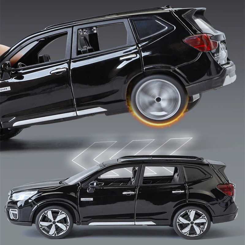 1/30 Subaru Forester SUV Alloy Car Model Diecast Metal Off-road Vehicles Car Model Simulation Sound and Light Childrens Toy Gift Y240809