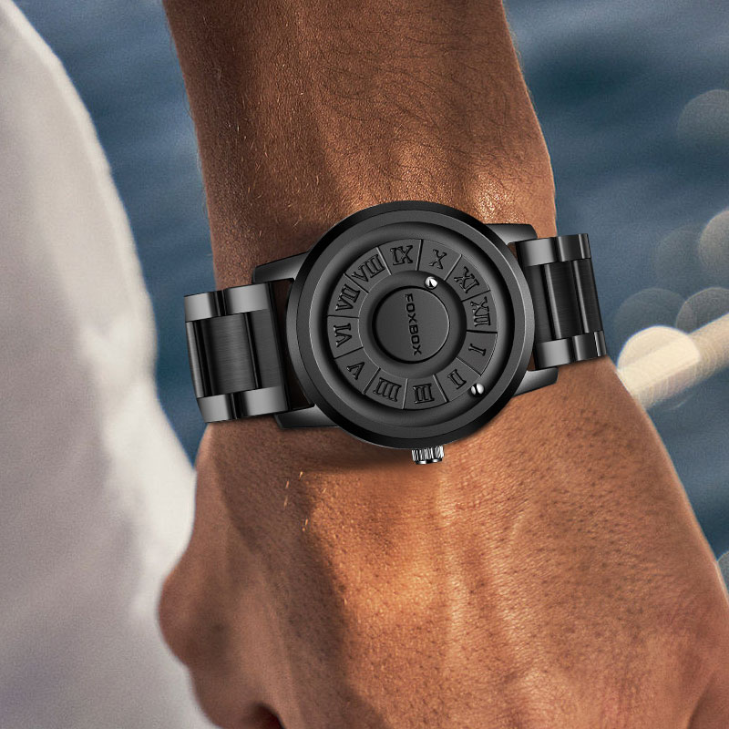 LIGE watch, precision steel strip, motion magnetic suspension ball bearing watch, multifunctional waterproof quartz watch